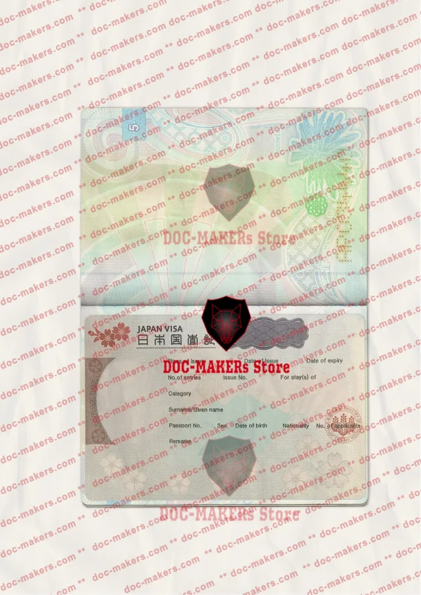 Japan Visa Sticker + Photo Look – PSD Template